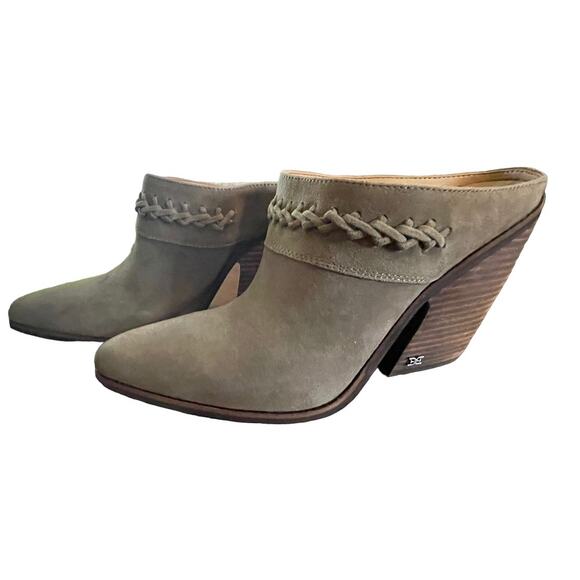 Sam Edelman Alison Mule Olive Suede Women's Size 9.5 New in Box - Picture 1 of 11